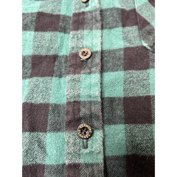 The Vermont Flannel Co Women’s Small Green Plaid Button Up Flannel Shirt - Picture 5 of 7
